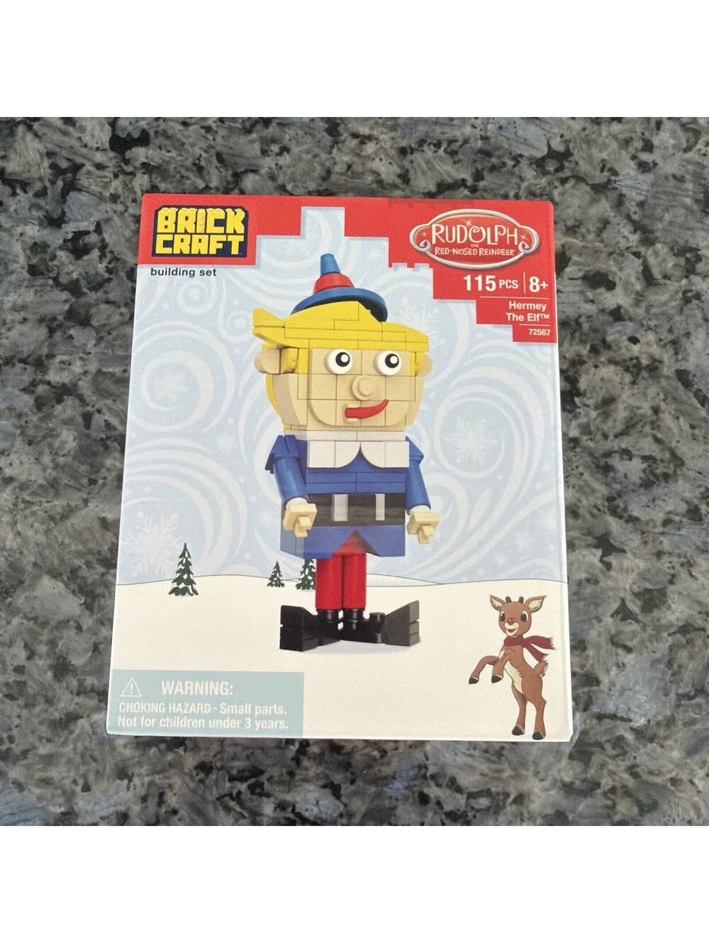 BRICKCRAFT Rudolph The Red-Nosed Reindeer HERMEY THE ELF Figure Building Set